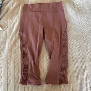 lululemon athletica mauve Leggings with Mesh Detail